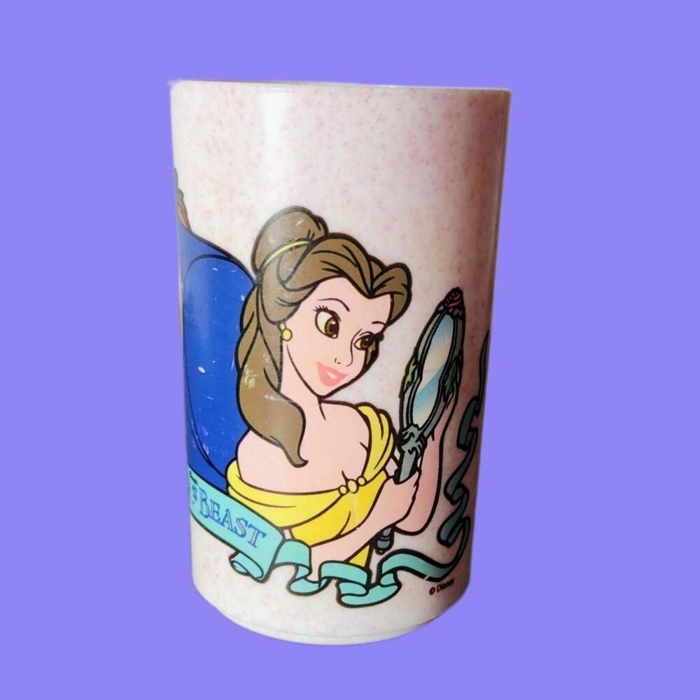 Vintage Disney's Beauty and the Beast Betras Kids Drinking Cup.